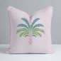 Bellagio Blush Baby Pink Palm Throw Pillow - Lemon Park