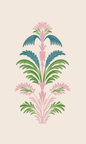Bellagio Blush Linen Palm Fan Study - Tapestry