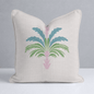 Bellagio Blush Linen Palm Throw Pillow - Lemon Park
