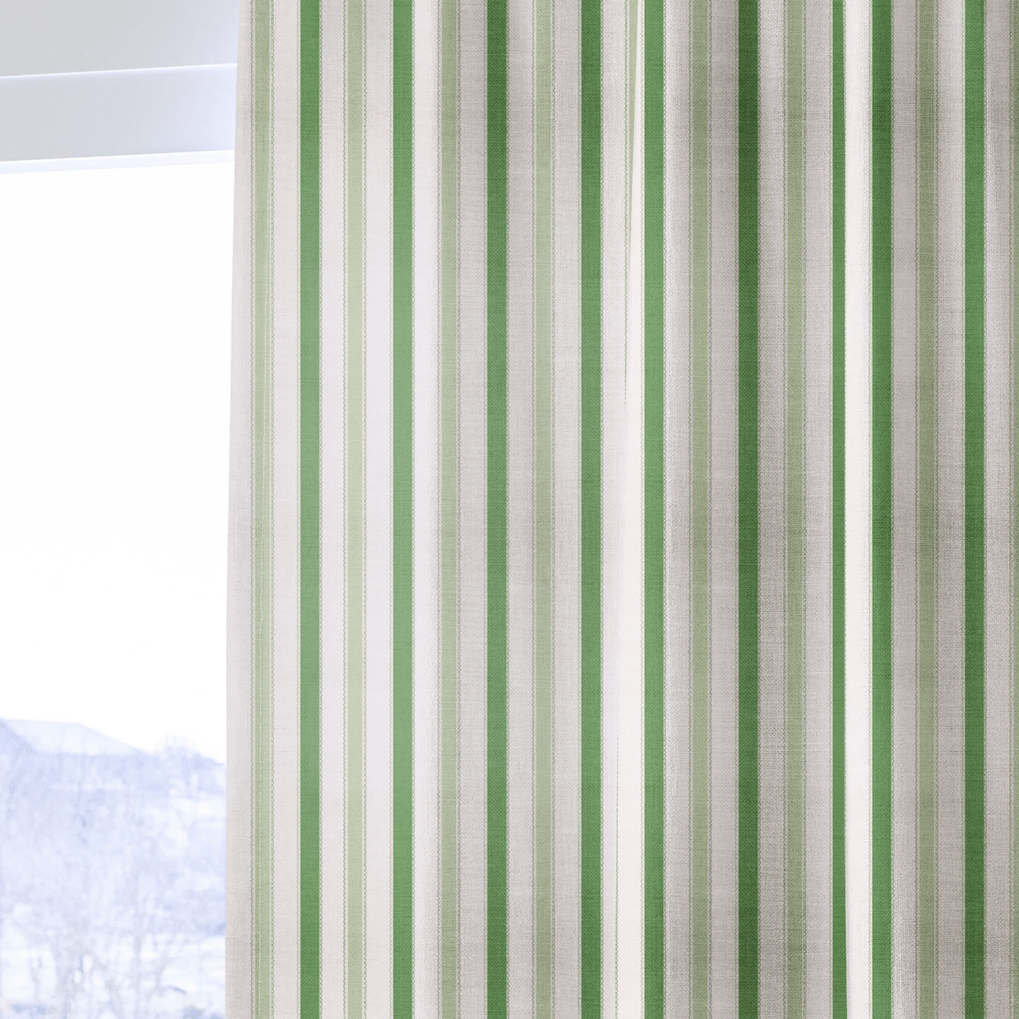 Bellagio Blush Mint Stripes - Drapery