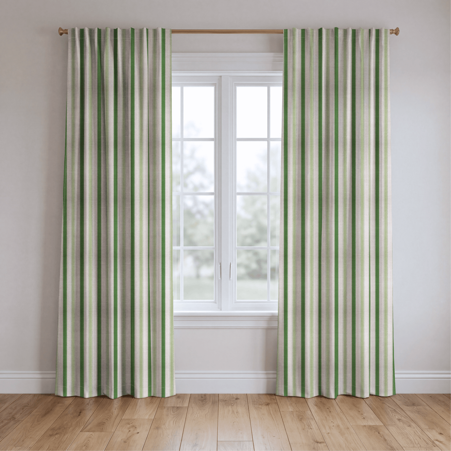 Bellagio Blush Mint Stripes - Drapery
