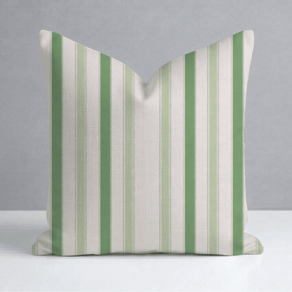 Bellagio Blush Mint Stripes Throw Pillow - Lemon Park