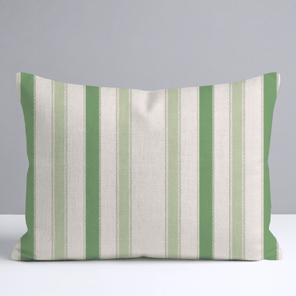 Bellagio Blush Mint Stripes Throw Pillow - Lemon Park