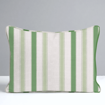 Bellagio Blush Mint Stripes Throw Pillow - Lemon Park