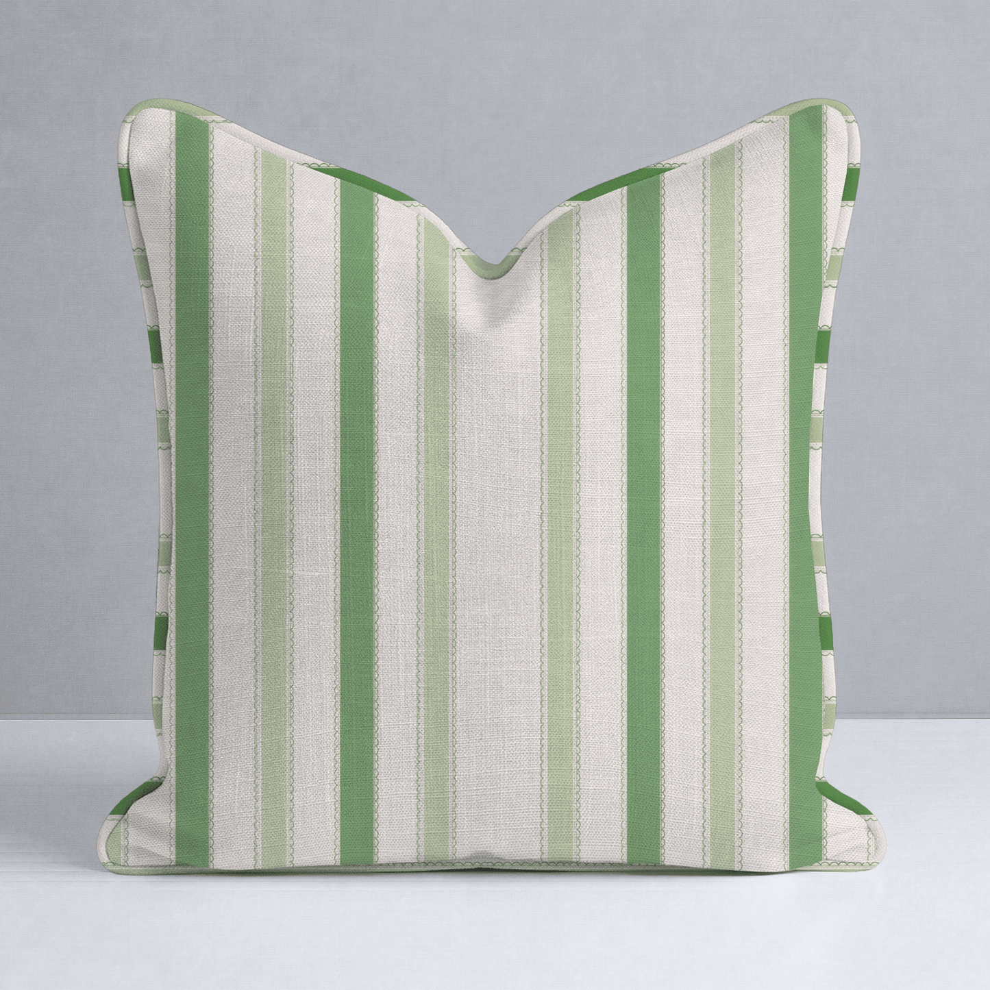 Bellagio Blush Mint Stripes Throw Pillow - Lemon Park