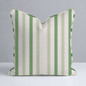 Bellagio Blush Mint Stripes Throw Pillow - Lemon Park