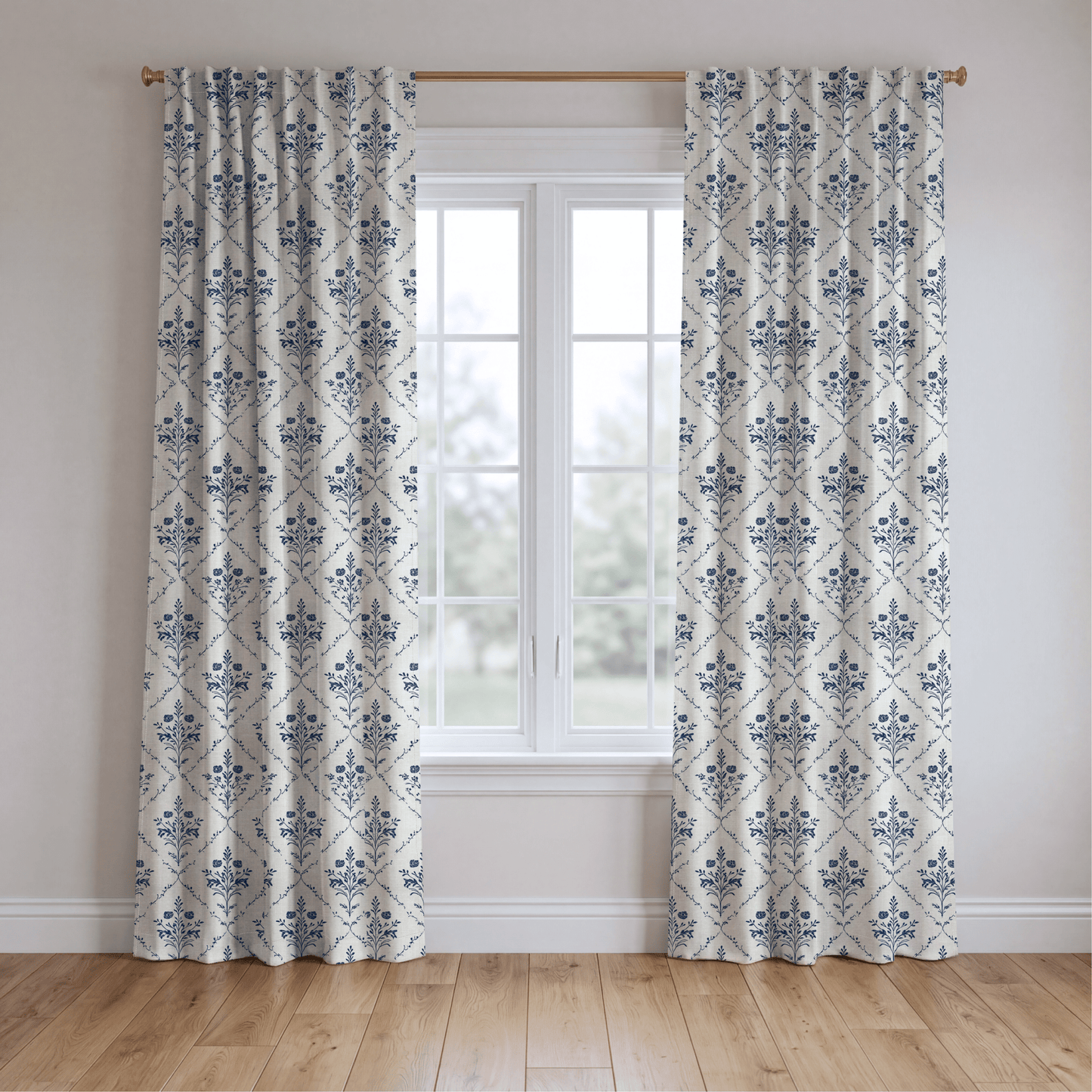 Benjamin Cream Floral - Drapery
