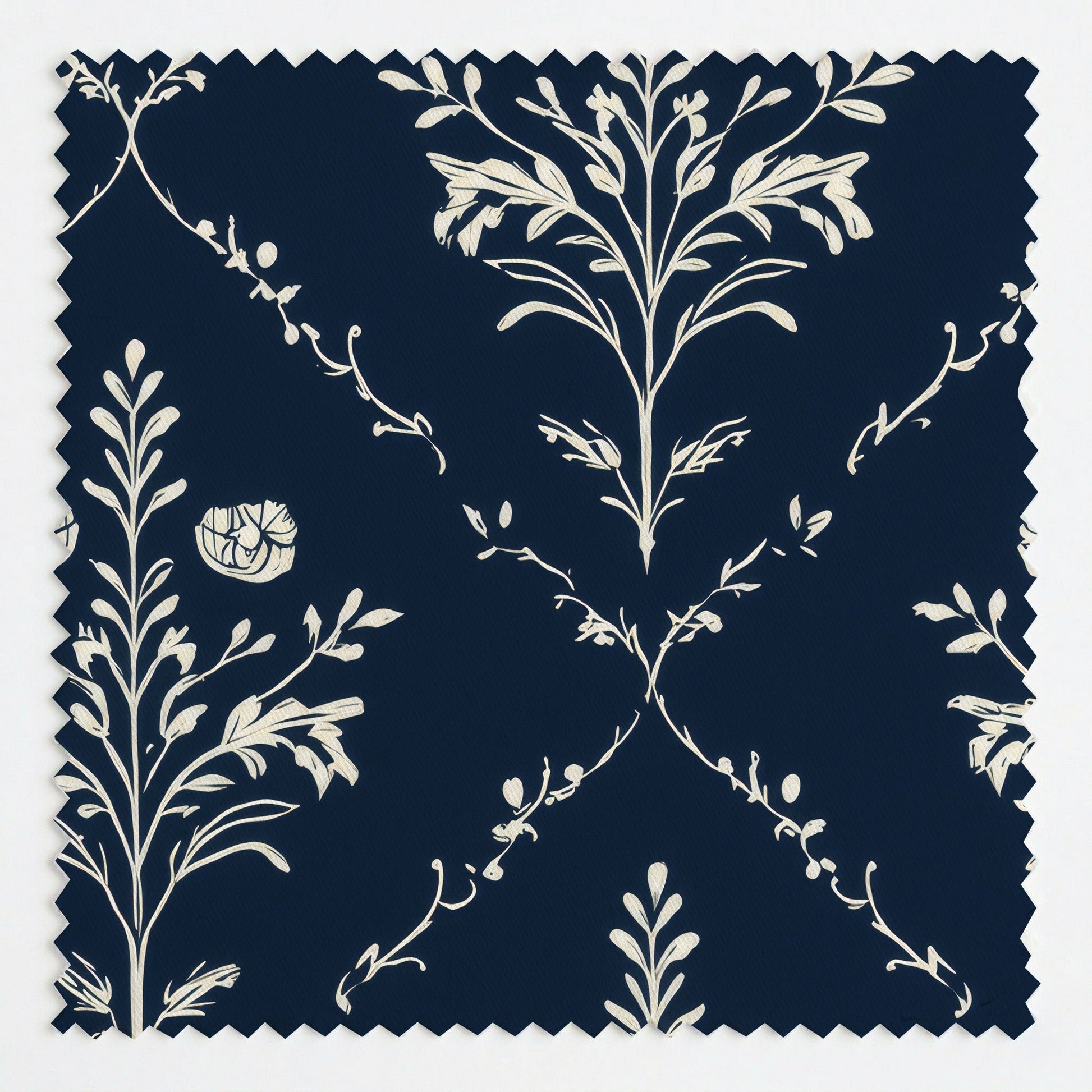 Benjamin Navy Floral - Fabric - Lemon Park