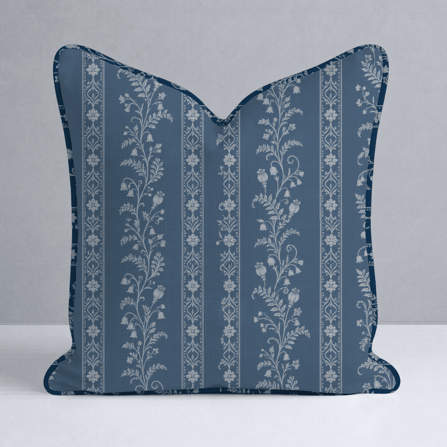 Benjamin Toile Stripes Throw Pillow - Lemon Park