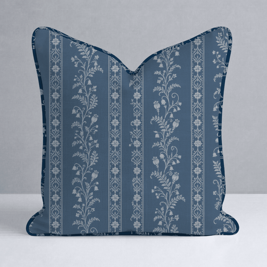 Benjamin Toile Stripes Throw Pillow - Lemon Park