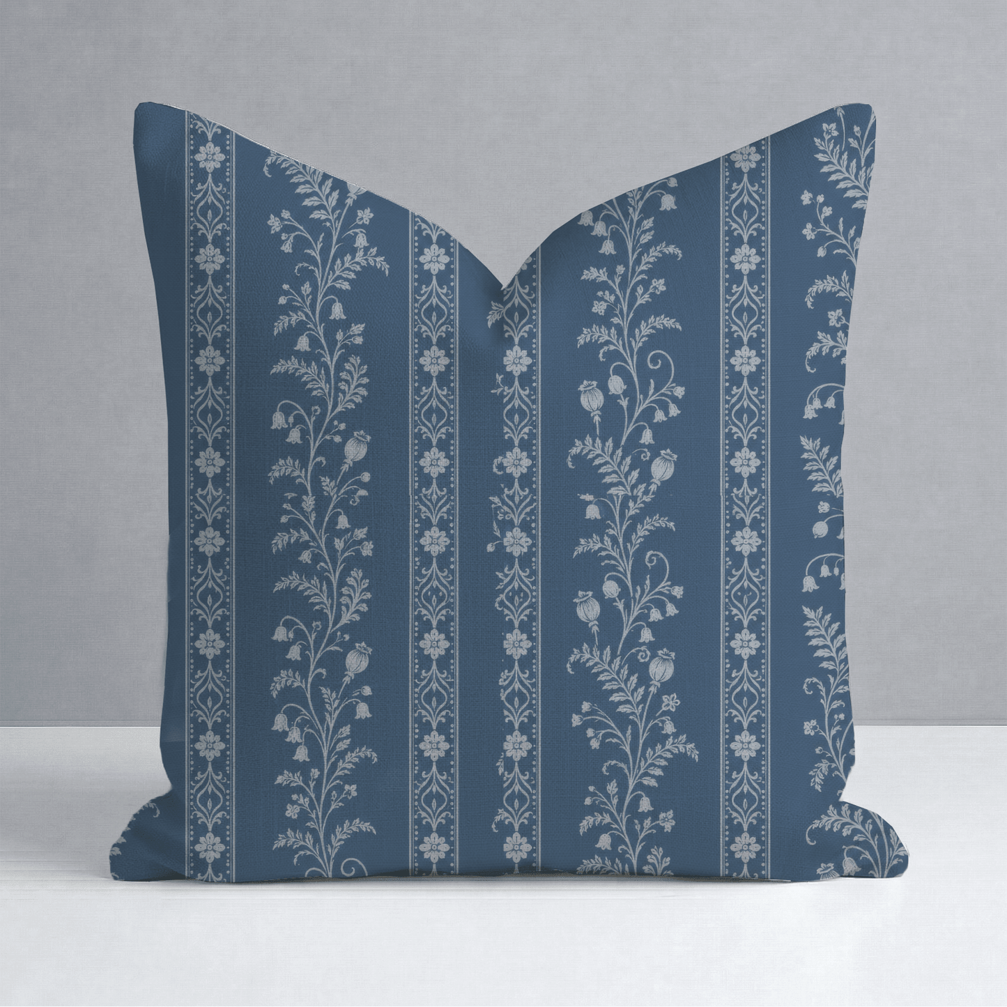 Benjamin Toile Stripes Throw Pillow - Lemon Park