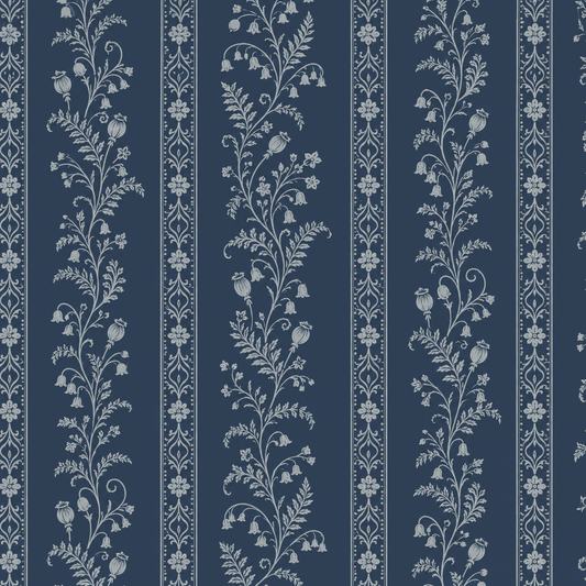 Benjamin Toile Stripes Wallpaper