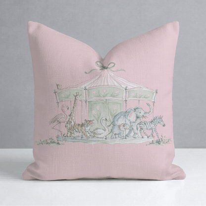 Juliet's Garden Bubble Carrousel Throw Pillow - Lemon Park