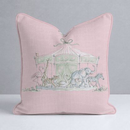 Juliet's Garden Bubble Carrousel Throw Pillow - Lemon Park