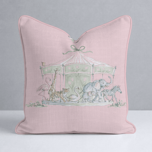 Juliet's Garden Bubble Carrousel Throw Pillow - Lemon Park