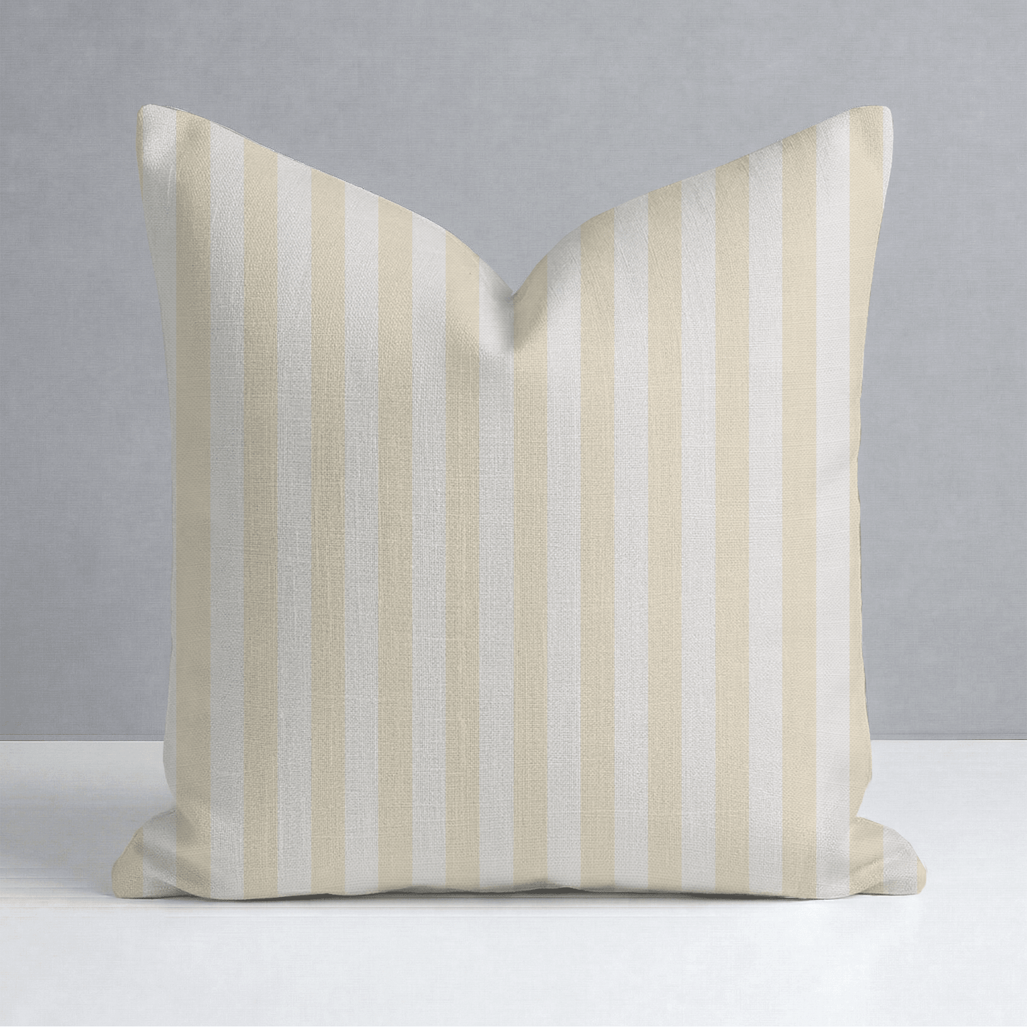 Juliet's Garden Easter Yellow Stripe Throw Pillow - Lemon Park