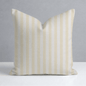 Juliet's Garden Easter Yellow Stripe Throw Pillow - Lemon Park
