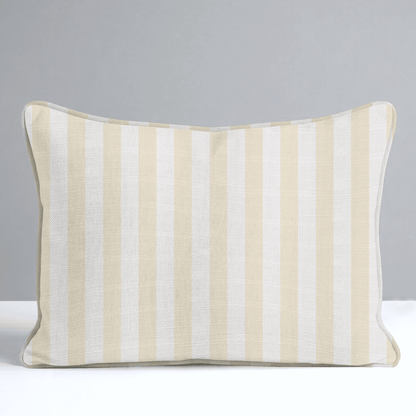 Juliet's Garden Easter Yellow Stripe Throw Pillow - Lemon Park