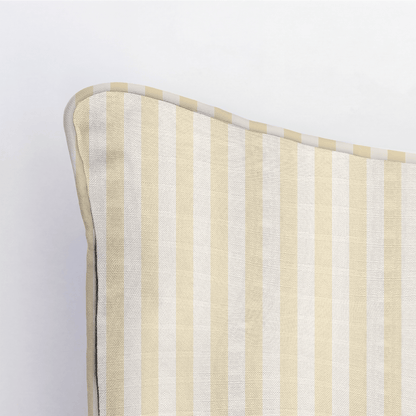 Juliet's Garden Easter Yellow Stripe Throw Pillow