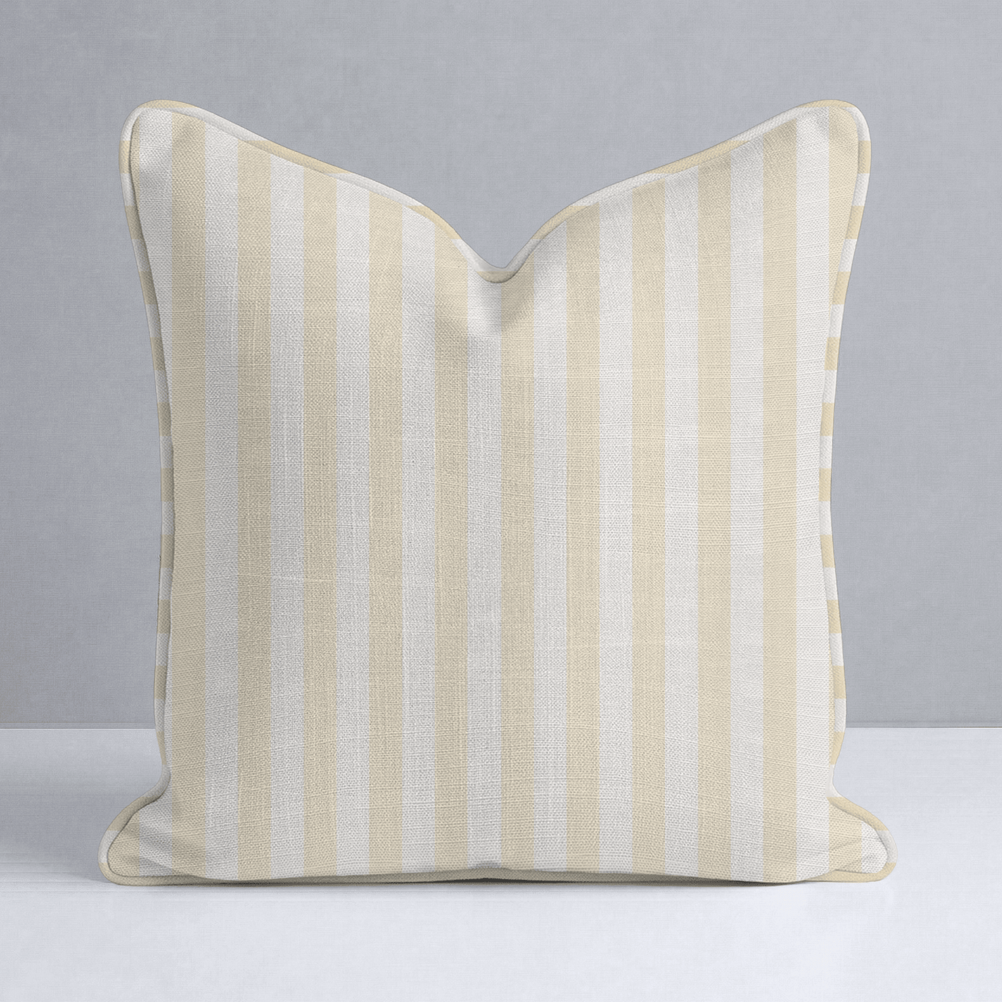 Juliet's Garden Easter Yellow Stripe Throw Pillow - Lemon Park
