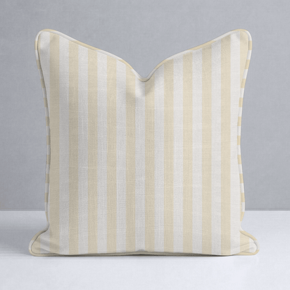 Juliet's Garden Easter Yellow Stripe Throw Pillow - Lemon Park