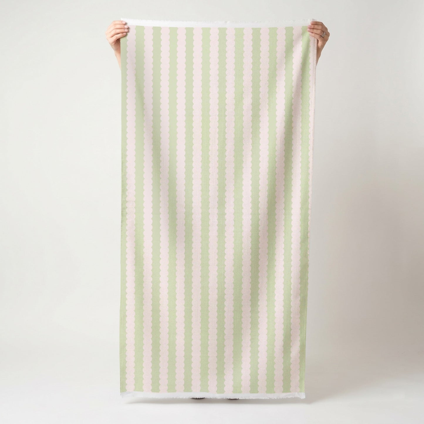 Juliet's Garden Pistachio and Bubble Stripe - Fabric