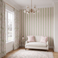 Juliet's Garden Pistachio and Bubble Stripe Wallpaper