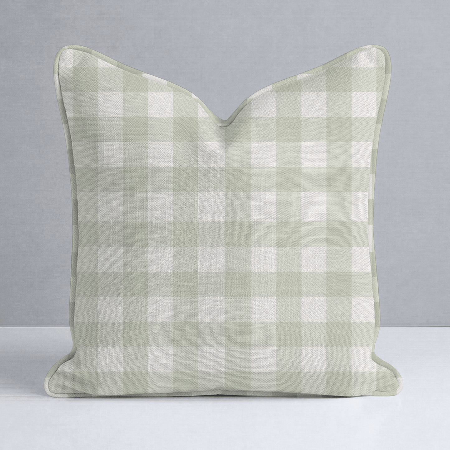 Juliet's Garden Pistachio Gingham Throw Pillow - Lemon Park