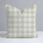 Juliet's Garden Pistachio Gingham Throw Pillow - Lemon Park