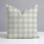 Juliet's Garden Pistachio Gingham Throw Pillow - Lemon Park