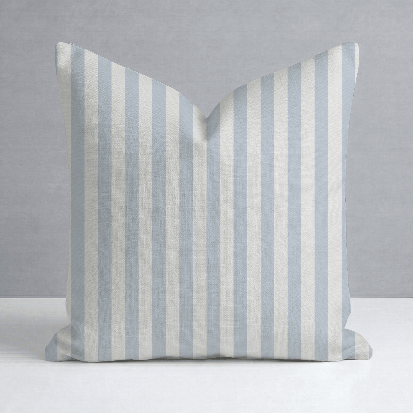 Juliet's Garden Robin Blue Stripe Throw Pillow - Lemon Park