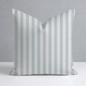 Juliet's Garden Robin Blue Stripe Throw Pillow - Lemon Park