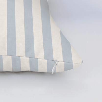 Juliet's Garden Robin Blue Stripe Throw Pillow