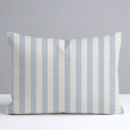 Juliet's Garden Robin Blue Stripe Throw Pillow - Lemon Park