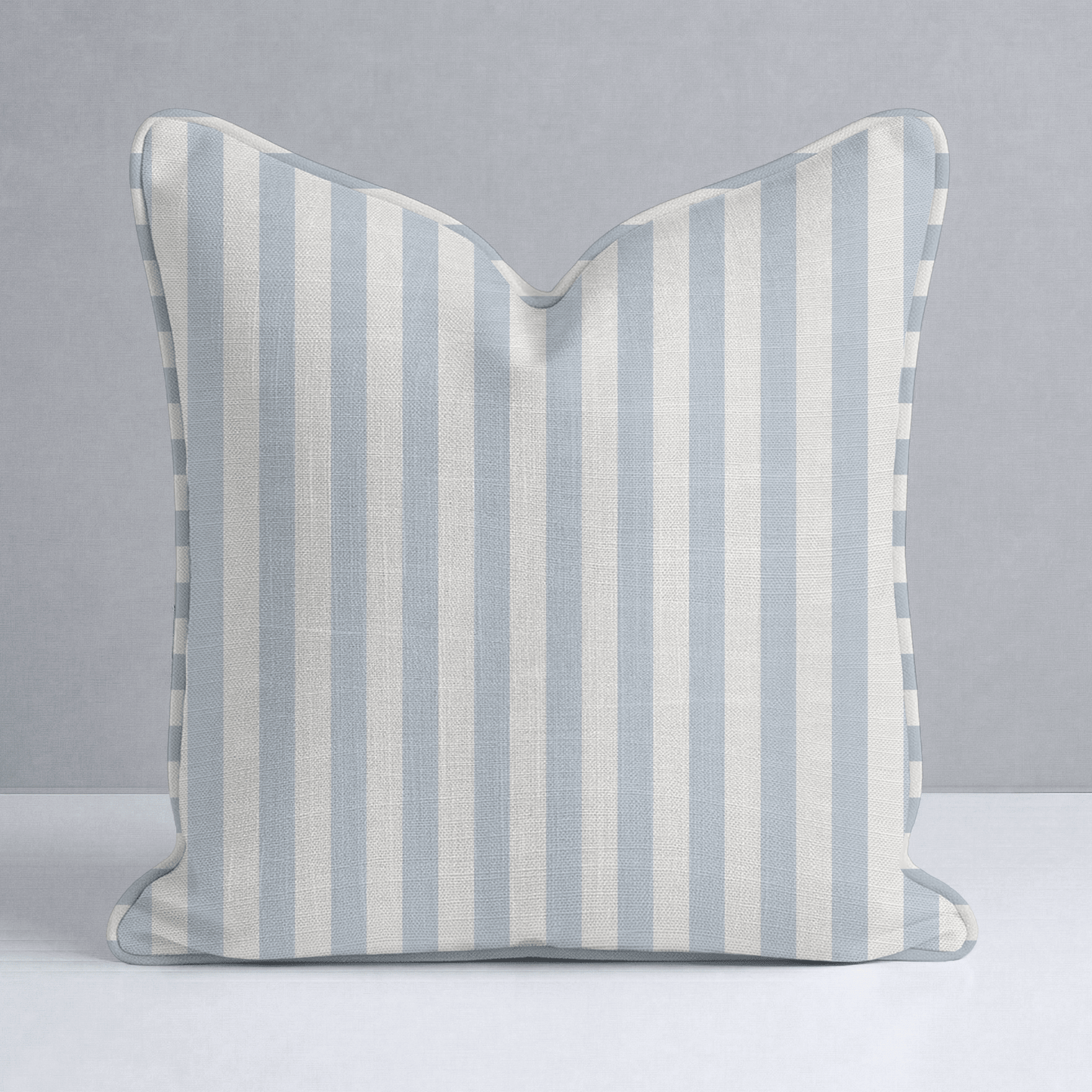 Juliet's Garden Robin Blue Stripe Throw Pillow - Lemon Park