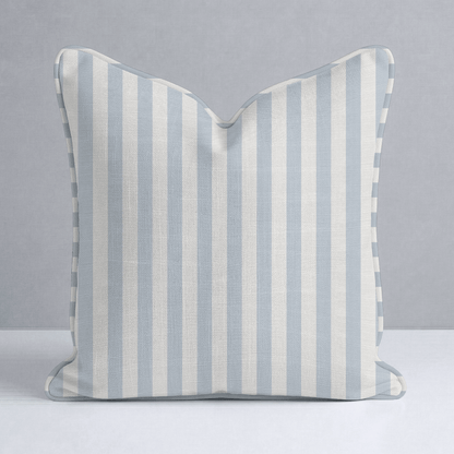 Juliet's Garden Robin Blue Stripe Throw Pillow - Lemon Park