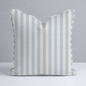 Juliet's Garden Robin Blue Stripe Throw Pillow - Lemon Park