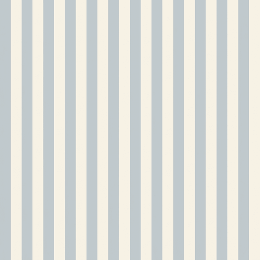Juliet's Garden Robin Blue Stripe Wallpaper