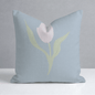 Juliet's Garden Robin Blue Tulip Throw Pillow - Lemon Park