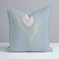 Juliet's Garden Robin Blue Tulip Throw Pillow - Lemon Park