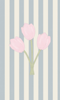Juliet's Garden Tulip Stripe Study - Tapestry