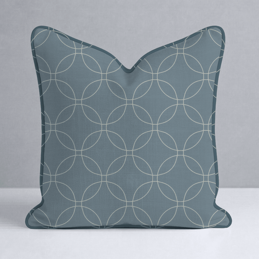 The Silk Garden Aegean Diamond Throw Pillow - Lemon Park