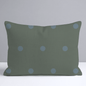 The Silk Garden Evergreen Dots Throw Pillow - Lemon Park