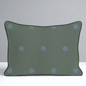 The Silk Garden Evergreen Dots Throw Pillow - Lemon Park