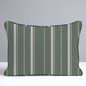 The Silk Garden Evergreen Stripes Throw Pillow - Lemon Park