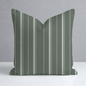 The Silk Garden Evergreen Stripes Throw Pillow - Lemon Park
