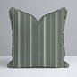 The Silk Garden Evergreen Stripes Throw Pillow - Lemon Park