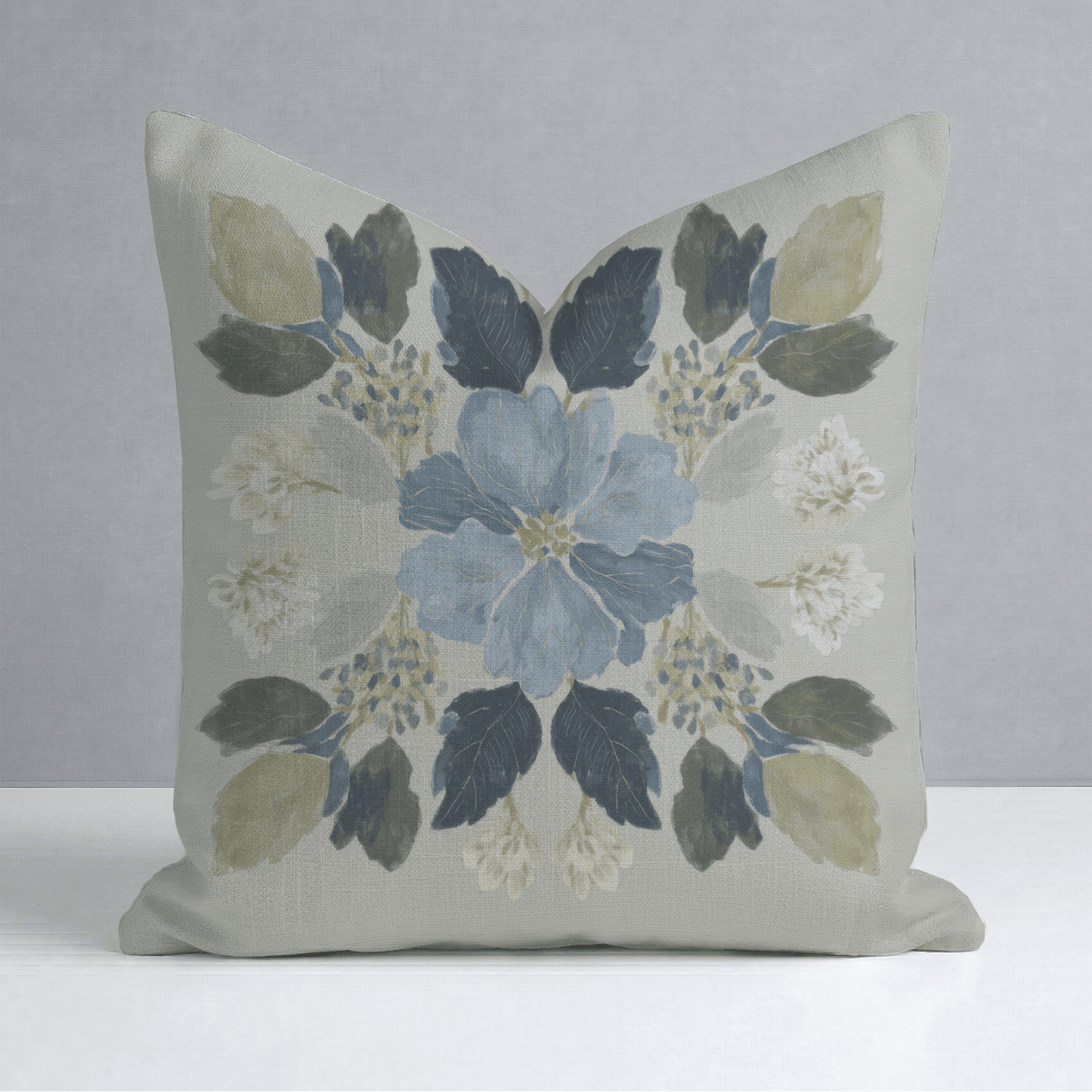 The Silk Garden Leaves Throw Pillow - Lemon Park