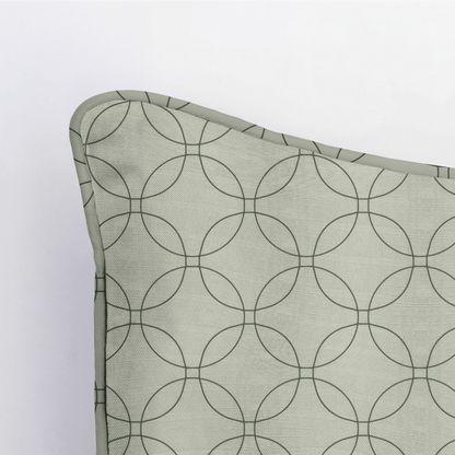 The Silk Garden Sage Diamond Throw Pillow