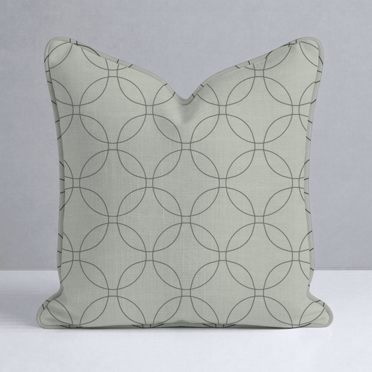 The Silk Garden Sage Diamond Throw Pillow - Lemon Park